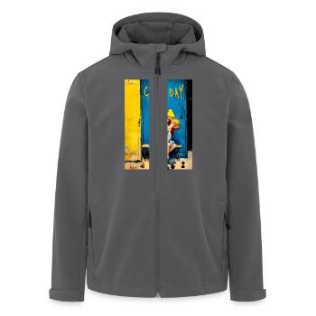 "Cheat Day" by van Gogh - Recycelte Männer Softshell-Jacke von Stanley/Stella - Anthrazit - Vorne - AI Model Male 185 light (185cm)
