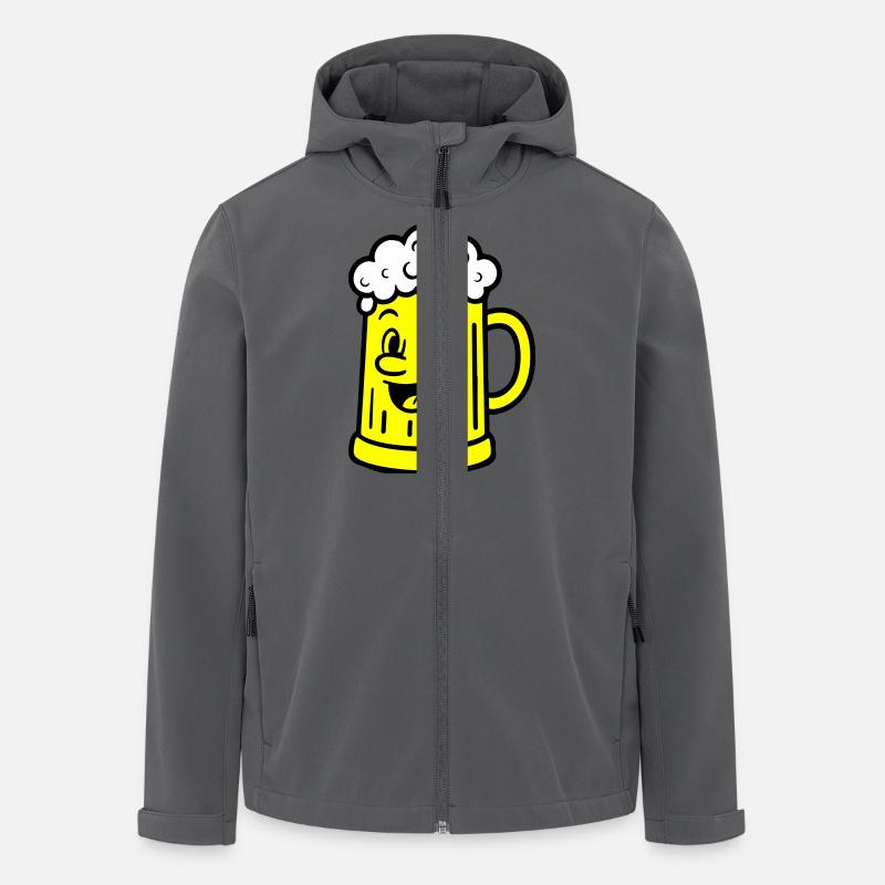 Beer Mug Comic Beer - Men’s Recycled Softshell Jacket by Stanley/Stella - anthracite