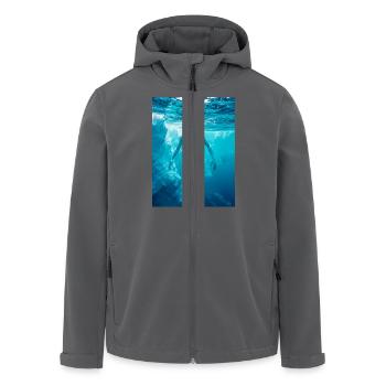 Ningen, modernes antarktisches humanoides Meer kryptidisches Lege - Recycelte Männer Softshell-Jacke von Stanley/Stella - Anthrazit - Vorne - AI Model Male 185 light (185cm)