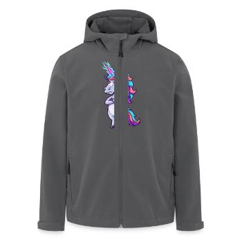 Genervtes Einhorn: Glitzer & Zorn! - Recycelte Männer Softshell-Jacke von Stanley/Stella - Anthrazit - Vorne - AI Model Male 185 light (185cm)
