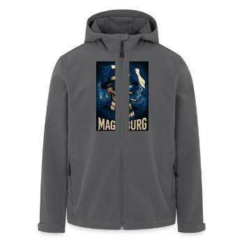 Magdeburg Ultras Skelett Magdeburger Jungs - Recycelte Männer Softshell-Jacke von Stanley/Stella - Anthrazit - Vorne - AI Model Male 185 light (185cm)