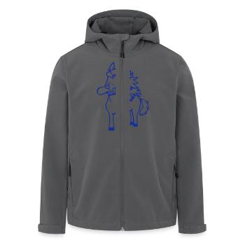 Pferd Verrückt Zunge rausstrecken komisch albern - Recycelte Männer Softshell-Jacke von Stanley/Stella - Anthrazit - Vorne - AI Model Male 185 light (185cm)