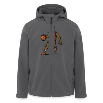 basketballer streetball comic - Recycelte Männer Softshell-Jacke von Stanley/Stella - Anthrazit - Vorne - AI Model Male 185 light (185cm)