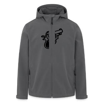 cartoon gun - Recycelte Männer Softshell-Jacke von Stanley/Stella - Anthrazit - Vorne - AI Model Male 185 light (185cm)