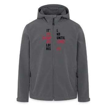 it's all fun and games until... wifi ii 2c - Recycelte Männer Softshell-Jacke von Stanley/Stella - Anthrazit - Vorne - AI Model Male 185 light (185cm)