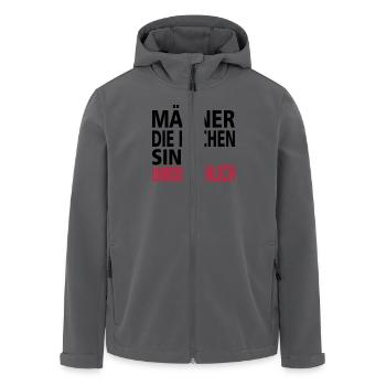Männer die kochen sind unwiderstehlich - Recycelte Männer Softshell-Jacke von Stanley/Stella - Anthrazit - Vorne - AI Model Male 185 light (185cm)