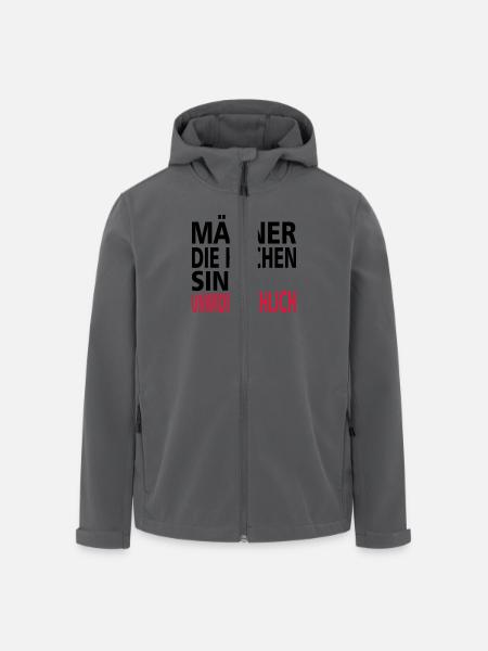 Männer die kochen sind unwiderstehlich - Recycelte Männer Softshell-Jacke von Stanley/Stella - Anthrazit