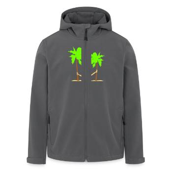 Hängematte Unter 2 Palmen Erholung Strand Schlafen - Recycelte Männer Softshell-Jacke von Stanley/Stella - Anthrazit - Vorne - AI Model Male 185 light (185cm)