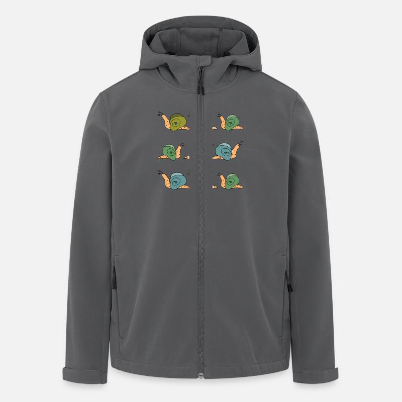 Schnecken - Recycelte Männer Softshell-Jacke von Stanley/Stella - Anthrazit