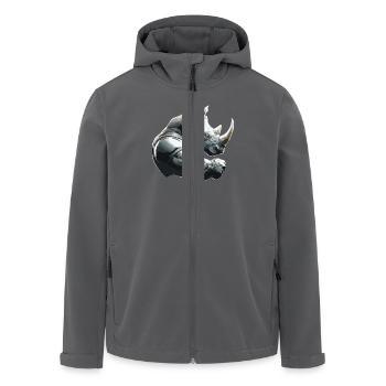 Nashorn Gewichtheben Fitness-Studio - Recycelte Männer Softshell-Jacke von Stanley/Stella - Anthrazit - Vorne - AI Model Male 185 light (185cm)