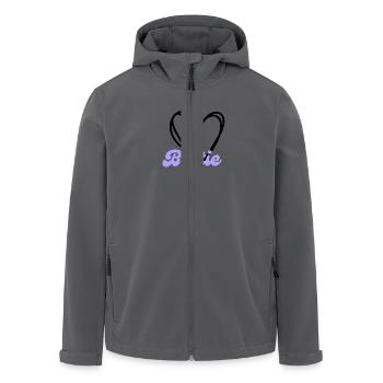 Bestie Herz lila - Freundschaft - Recycelte Männer Softshell-Jacke von Stanley/Stella - Anthrazit - Vorne - AI Model Male 185 light (185cm)