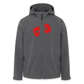 Rote Maske: Mystik im Fokus - Recycelte Männer Softshell-Jacke von Stanley/Stella - Anthrazit - Vorne - AI Model Male 185 light (185cm)
