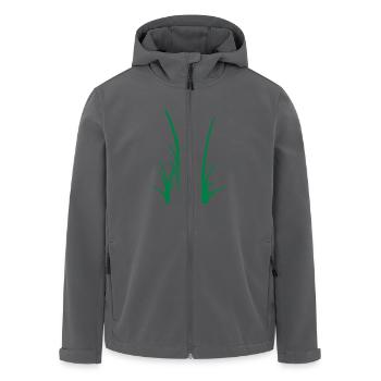 Binary Gras - Recycelte Männer Softshell-Jacke von Stanley/Stella - Anthrazit - Vorne - AI Model Male 185 light (185cm)
