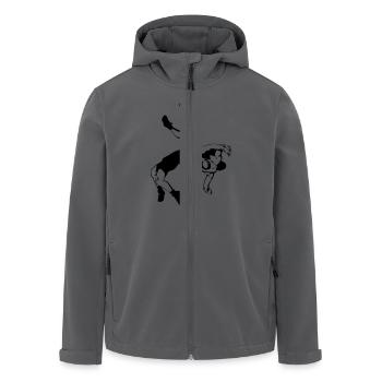 Ringer - Recycelte Männer Softshell-Jacke von Stanley/Stella - Anthrazit - Vorne - AI Model Male 185 light (185cm)
