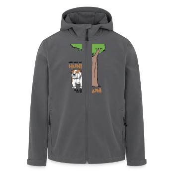 Mal bist du der Hund, mal bist du der Baum! - Recycelte Männer Softshell-Jacke von Stanley/Stella - Anthrazit - Vorne - AI Model Male 185 light (185cm)
