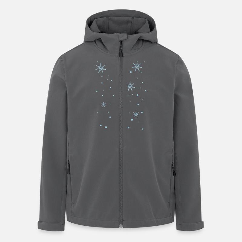 snowy day snowflakes c1 - Men’s Recycled Softshell Jacket by Stanley/Stella - anthracite