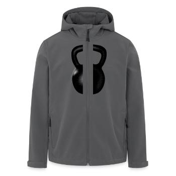 Kettlebell - Kugelhantel - Recycelte Männer Softshell-Jacke von Stanley/Stella - Anthrazit - Vorne - AI Model Male 185 light (185cm)