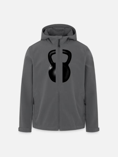 Kettlebell - Kugelhantel - Recycelte Männer Softshell-Jacke von Stanley/Stella - Anthrazit