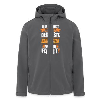 BAUMEISTER - Recycelte Männer Softshell-Jacke von Stanley/Stella - Anthrazit - Vorne - AI Model Male 185 light (185cm)