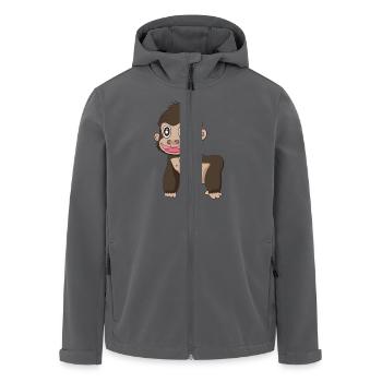 Süsser Affe - Recycelte Männer Softshell-Jacke von Stanley/Stella - Anthrazit - Vorne - AI Model Male 185 light (185cm)