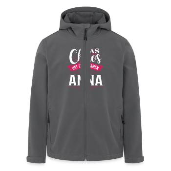 ANNA - Chaos - Recycelte Männer Softshell-Jacke von Stanley/Stella - Anthrazit - Vorne - AI Model Male 185 light (185cm)