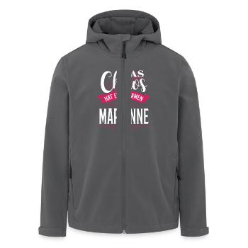 MARIANNE - Chaos - Recycelte Männer Softshell-Jacke von Stanley/Stella - Anthrazit - Vorne - AI Model Male 185 light (185cm)