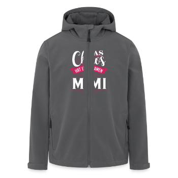MIMI - chaos - Recycelte Männer Softshell-Jacke von Stanley/Stella - Anthrazit - Vorne - AI Model Male 185 light (185cm)