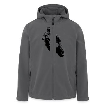 Superbike Wheelie - Recycelte Männer Softshell-Jacke von Stanley/Stella - Anthrazit - Vorne - AI Model Male 185 light (185cm)