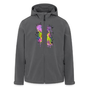 splatter heads - Recycelte Männer Softshell-Jacke von Stanley/Stella - Anthrazit - Vorne - AI Model Male 185 light (185cm)