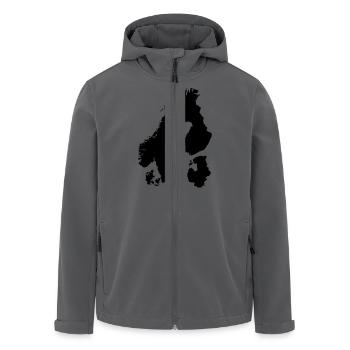 Skandinavien - Recycelte Männer Softshell-Jacke von Stanley/Stella - Anthrazit - Vorne - AI Model Male 185 light (185cm)