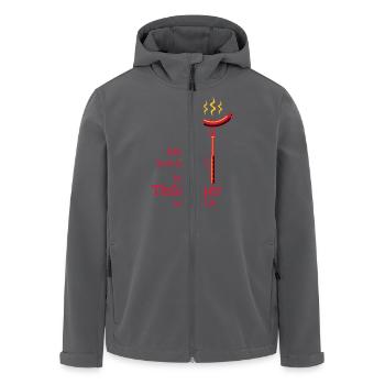 Eine Thüringer vom Grill! (3C) - Recycelte Männer Softshell-Jacke von Stanley/Stella - Anthrazit - Vorne - AI Model Male 185 light (185cm)