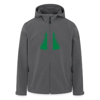 Fichte, Tanne, Wald1 - Recycelte Männer Softshell-Jacke von Stanley/Stella - Anthrazit - Vorne - AI Model Male 185 light (185cm)