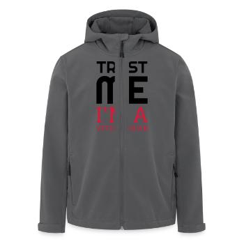 Tierarzt / Tierpflege / Arbeit / Job - Recycelte Männer Softshell-Jacke von Stanley/Stella - Anthrazit - Vorne - AI Model Male 185 light (185cm)