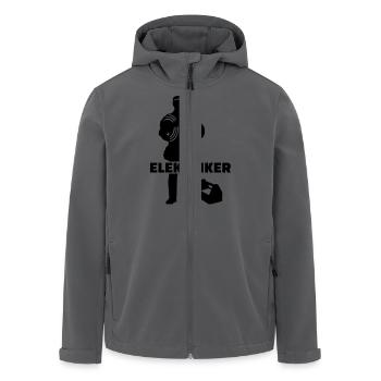 Elektriker - Recycelte Männer Softshell-Jacke von Stanley/Stella - Anthrazit - Vorne - AI Model Male 185 light (185cm)