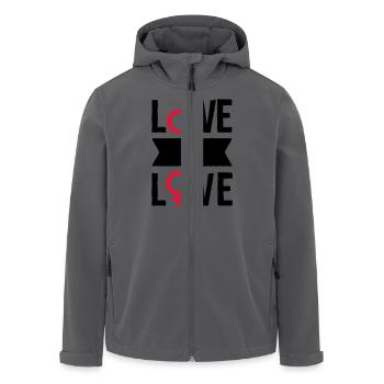 Love is love - Recycelte Männer Softshell-Jacke von Stanley/Stella - Anthrazit - Vorne - AI Model Male 185 light (185cm)