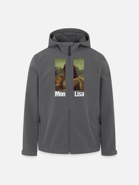 Monday Lisa Mona Lisa zerzaust Humor Kunst Montag - Recycelte Männer Softshell-Jacke von Stanley/Stella - Anthrazit