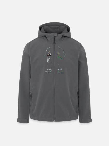 Kitesurferin Palme - Recycelte Männer Softshell-Jacke von Stanley/Stella - Anthrazit