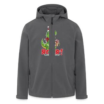 Weihnachtlicher Dinosaurier – ROAR - Recycelte Männer Softshell-Jacke von Stanley/Stella - Anthrazit - Vorne - AI Model Male 185 light (185cm)