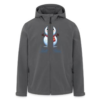 Snowman Schneemann Hello Winter - Recycelte Männer Softshell-Jacke von Stanley/Stella - Anthrazit - Vorne - AI Model Male 185 light (185cm)