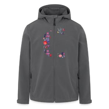 Personalisierter Blumenbuchstabe c - Geschenkidee - Recycelte Männer Softshell-Jacke von Stanley/Stella - Anthrazit - Vorne - AI Model Male 185 light (185cm)