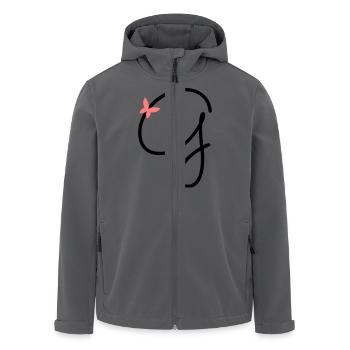 Buchstabe G Schmetterlingsbuchstabe - Recycelte Männer Softshell-Jacke von Stanley/Stella - Anthrazit - Vorne - AI Model Male 185 light (185cm)