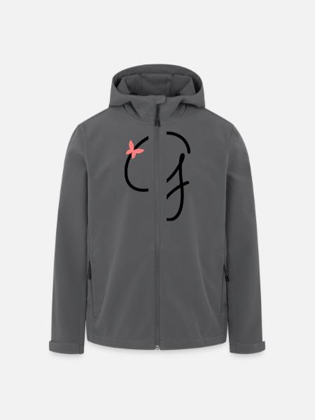 Buchstabe G Schmetterlingsbuchstabe - Recycelte Männer Softshell-Jacke von Stanley/Stella - Anthrazit