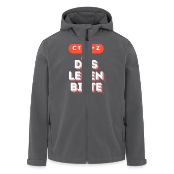 Ctrl + z für das Leben - Recycelte Männer Softshell-Jacke von Stanley/Stella - Anthrazit - Vorne - AI Model Male 185 light (185cm)
