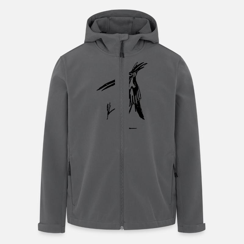 Oiseau sur pied - Veste softshell homme en polyester recyclé Stanley/Stella - charbon