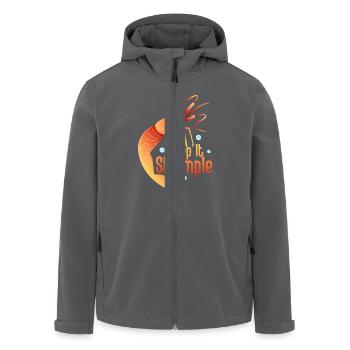 Keep It Shrimple Seafood Shrimp Lover - Recycelte Männer Softshell-Jacke von Stanley/Stella - Anthrazit - Vorne - AI Model Male 185 light (185cm)