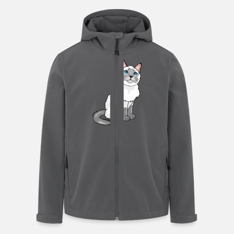 Stolze Siamkatze - Recycelte Männer Softshell-Jacke von Stanley/Stella - Anthrazit