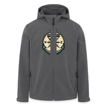 anker kompass - Recycelte Männer Softshell-Jacke von Stanley/Stella - Anthrazit - Vorne - AI Model Male 185 light (185cm)
