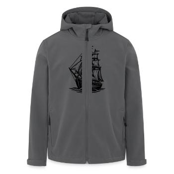Segelschiff - Recycelte Männer Softshell-Jacke von Stanley/Stella - Anthrazit - Vorne - AI Model Male 185 light (185cm)