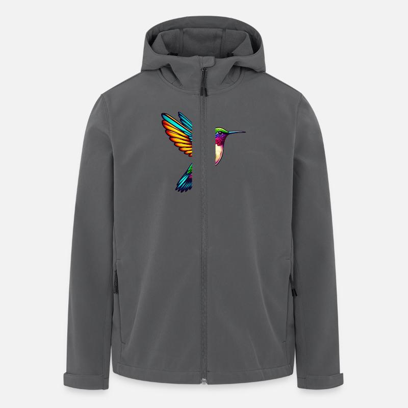 Kolibri - Recycelte Männer Softshell-Jacke von Stanley/Stella - Anthrazit