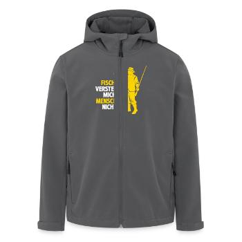 Fische Verstehen Mich Menschen Nicht - Recycelte Männer Softshell-Jacke von Stanley/Stella - Anthrazit - Vorne - AI Model Male 185 light (185cm)